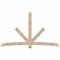 Ekena Millwork Alberta Smooth Timber Gable Bracket, Douglas Fir, 108"W x 63"H x 3 1/2"D x 5 1/2"F, 14/12 Pitch GBW108X63X0406ALB00SDF - alternate 1